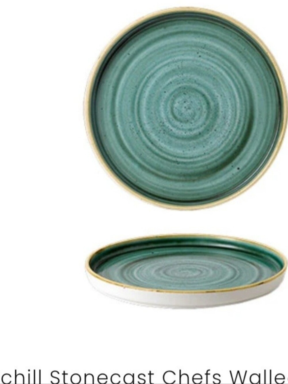 CHURCHILL Stonecast Chef's Walled Plate -  Grey,Beige.